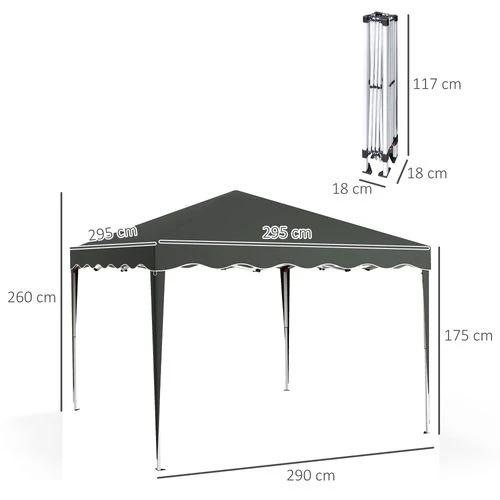 Outsunny Outsunny 3x3(m) Pop Up Gazebo Marquee Tent for Garden w/ Carry Bag Grey - Gazebos