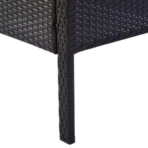 3PC Garden Rattan Bistro Set Balcony Dining Table 2 Seater Chair Outsunny by Unbranded