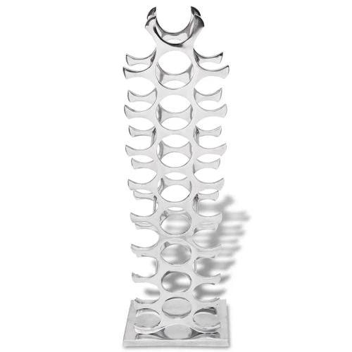 vidaXL vidaXL Wine Rack Aluminium Silver 27 Bottle Capacity with Modern Design for Wine Enthusiasts - Wine Rack