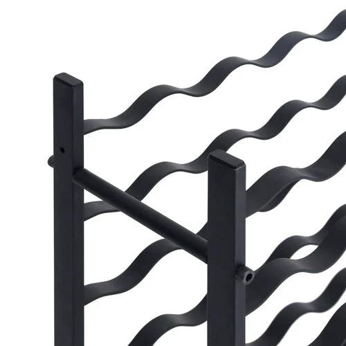 vidaXL Black Iron Wine Rack for 36 Bottles with Modern Design for Wine Enthusiasts - Wine Rack