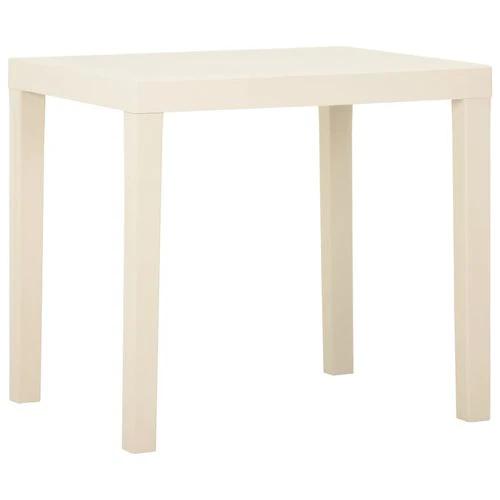 vidaXL vidaXL Garden Table White 79x65x72 cm Plastic - Garden Table