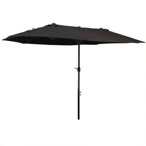 Outsunny Outsunny 4.6M Garden Patio Umbrella with Double Canopy Design and Crank Lift for Outdoor Entertaining - Parasol