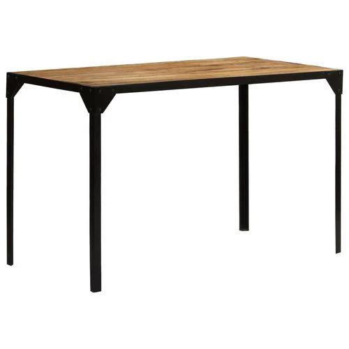 vidaXL Dining Table Solid Rough Mange Wood and Steel 120 cm - Dining Table