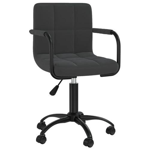 vidaXL Swivel Office Chair 18 Inches Black Velvet Upholstery with Adjustable Height for Home Office Professionals by vidaXL
