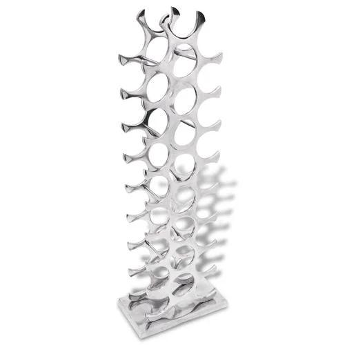 vidaXL vidaXL Wine Rack Aluminium Silver 27 Bottle Capacity with Modern Design for Wine Enthusiasts - Wine Rack