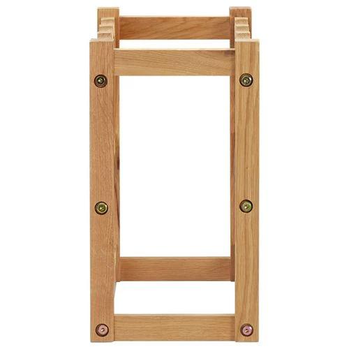 Solid Oak Wood Wine Rack for 12 Bottles 47x21x36 cm Rustic Design for Home Wine Storage by vidaXL