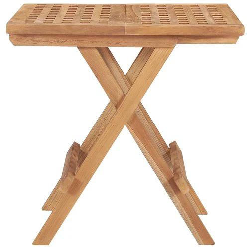 vidaXL Folding Garden Table 50x50x50 cm Solid Teak Wood by vidaXL