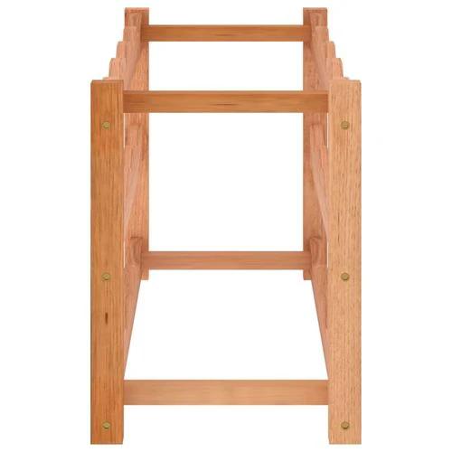vidaXL vidaXL Wooden Wine Rack for 12 Bottles Solid Walnut with Elegant Design for Home Bar Enthusiasts - Wine Rack