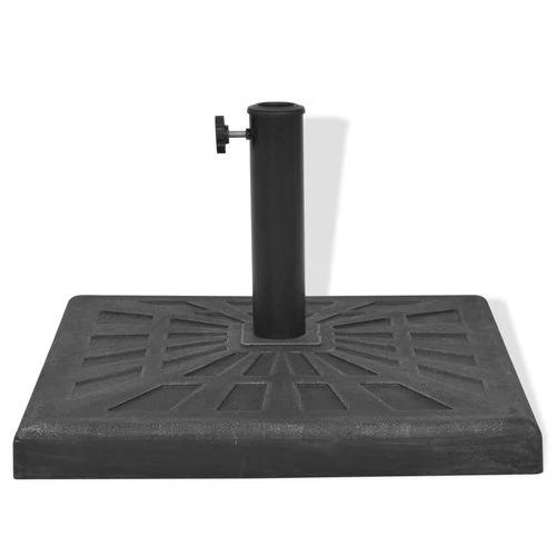 vidaXL Decorative Resin Parasol Base 12 kg with Locking Bolt and Adapters for Outdoor Umbrellas - Parasol