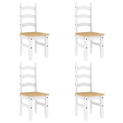 vidaXL 5 Piece 180cm Dining Set Panama White Solid Wood by vidaXL