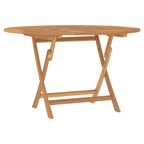 vidaXL vidaXL Folding Garden Table Ø 110x75 cm Solid Wood Teak - Garden Table