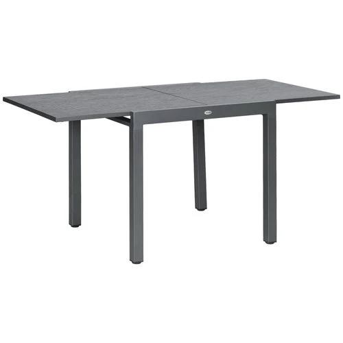 Outsunny Extendable Garden Table for 6 with Aluminium Frame for Patio, Balcony by Outsunny