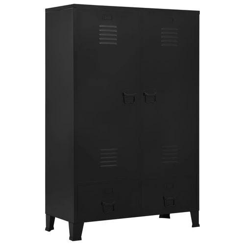 vidaXL vidaXL Wardrobe Industrial Black 90x40x140 cm Steel - Wardrobe