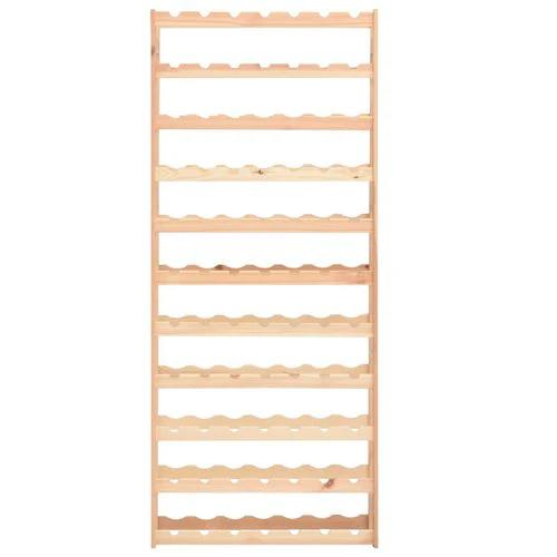 vidaXL Solid Pinewood Wine Rack for 77 Bottles with Rustic Design for Wine Enthusiasts - Wine Rack