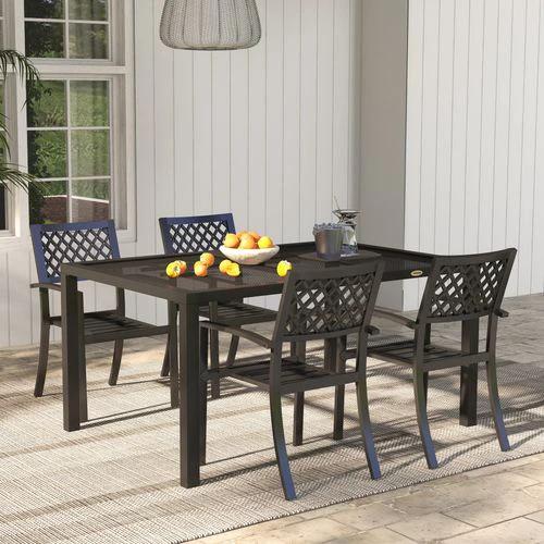 Outsunny Outsunny Garden Table with Metal Wire Top and Steel Frame, for Patio, Balcony - Garden Table