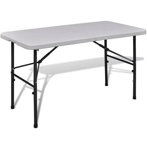Foldable Garden Table 122 cm HDPE White by vidaXL