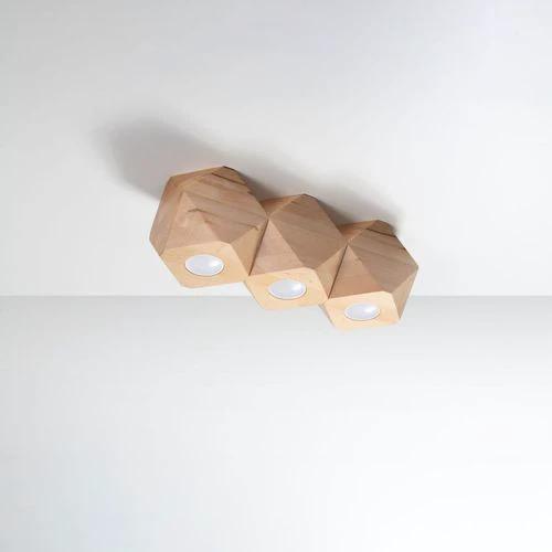 Sollux Lighting Ceiling lamp wood Woody Scandinavian Design GU10 - Ceiling Lights