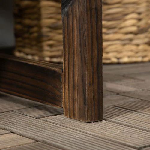 Outsunny Outdoor Wooden Bench for Two People, Patio Loveseat Chair with Slatted Backrest - Garden Chairs