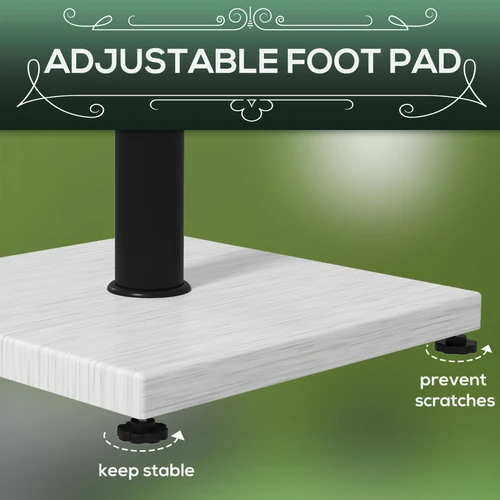 Outsunny 12kg Garden Parasol Base with Adjustable Feet and Tightening Knob for Outdoor Umbrellas by Outsunny
