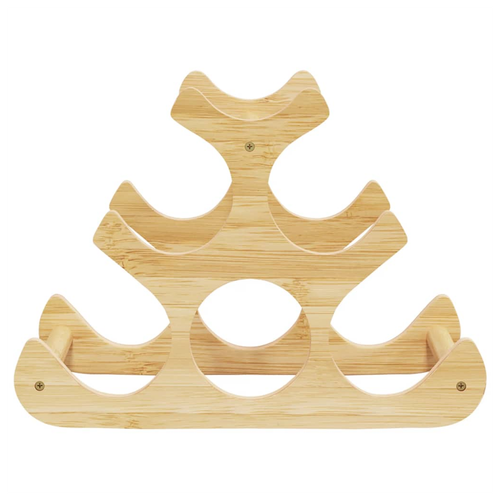 vidaXL Bamboo Wine Rack for 6 Bottles 35x18x25.5 cm Durable and Scratch-Resistant for Stylish Home Display by vidaXL