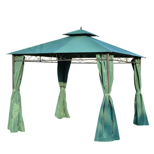 Outsunny Outsunny Metal Garden Gazebo 3 x 3m with Water Resistant Roof for Outdoor Gatherings and Parties - Gazebos