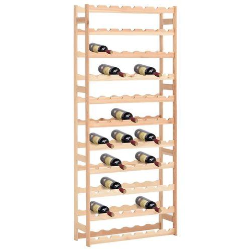vidaXL Solid Pinewood Wine Rack for 77 Bottles with Rustic Design for Wine Enthusiasts - Wine Rack