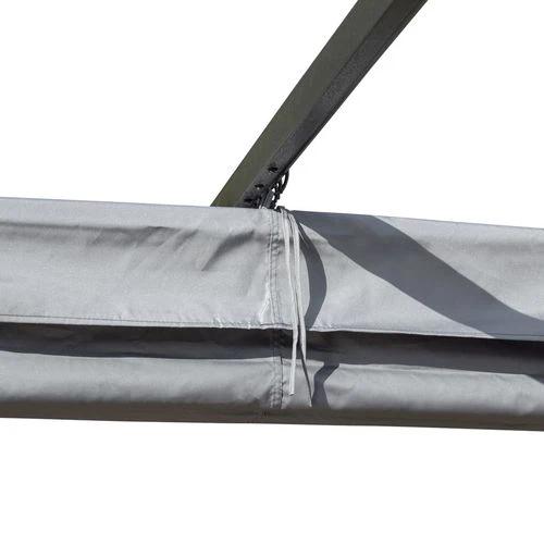 Outsunny 3x3 m Metal Pergola Gazebo Awning Retractable Canopy Grey 3x3m - Uncategorized Gazebos