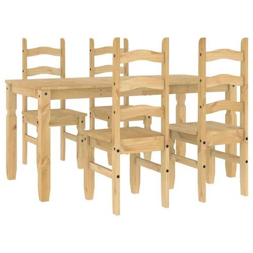 vidaXL 5 Piece Dining Set Panama Solid Wood Pine by vidaXL