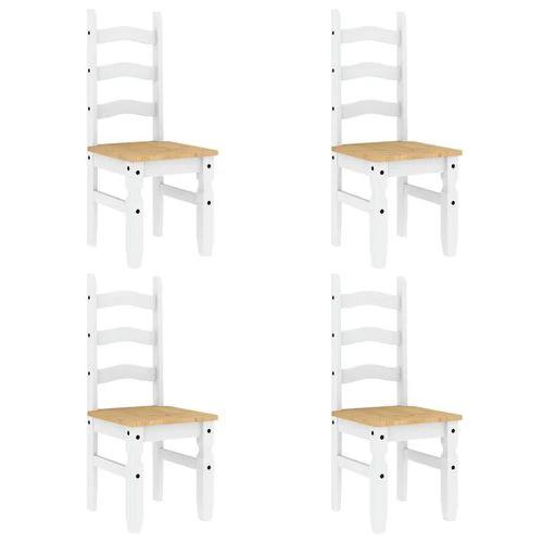 vidaXL 5 Piece Dining Set Panama White Solid Wood Pine by vidaXL