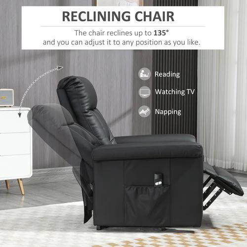 HOMCOM Power Lift Chair Electric Recliner with Side Pocket for Elderly and Physically Limited Users by Homcom