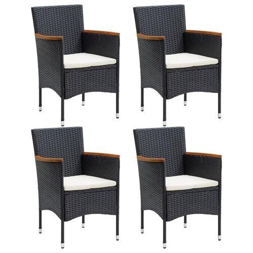 Elegant Poly Rattan Garden Dining Set with Cushions for Outdoor Entertaining by vidaXL