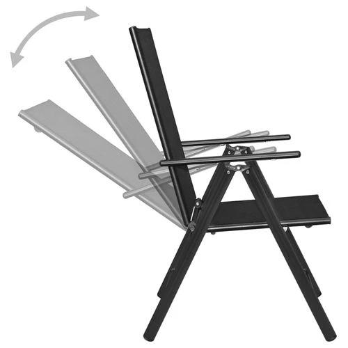 vidaXL vidaXL 5 Piece Garden Dining Set with Adjustable Chairs for Outdoor Entertaining - Garden Set