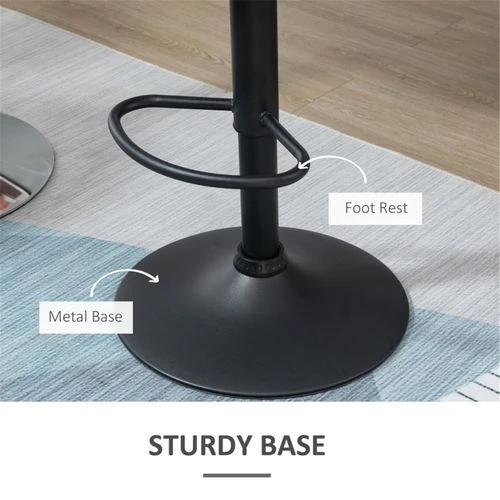 N/A Adjustable Swivel Bar Stools Set of Two with Diamond Stitching and Footrest for Modern Home Bars and Kitchens -