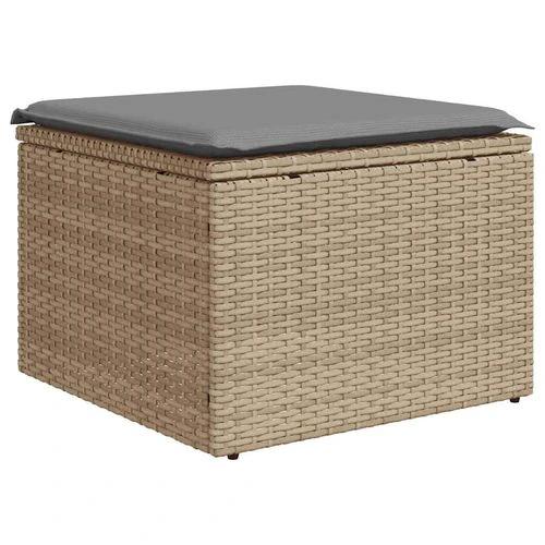 vidaXL vidaXL 2 Piece Garden Sofa Set with Cushions Beige Poly Rattan Acacia - Garden Sofa Sets