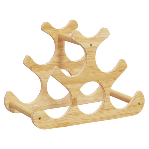vidaXL vidaXL Bamboo Wine Rack for 6 Bottles 35x18x25.5 cm Durable and Scratch-Resistant for Stylish Home Display - Wine Rack