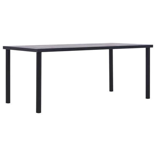 vidaXL Dining Table Black and Concrete Grey 120x60x75 cm MDF by vidaXL