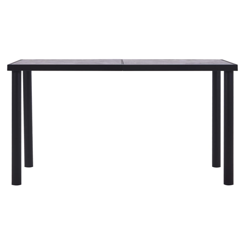 vidaXL vidaXL Dining Table Black and Concrete Grey 120x60x75 cm MDF -