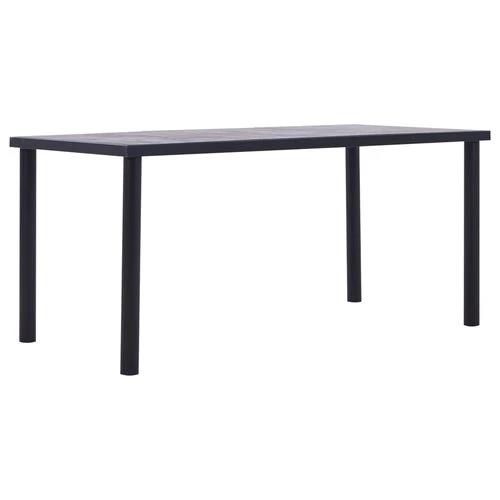 vidaXL vidaXL Dining Table Black and Concrete Grey 120x60x75 cm MDF -