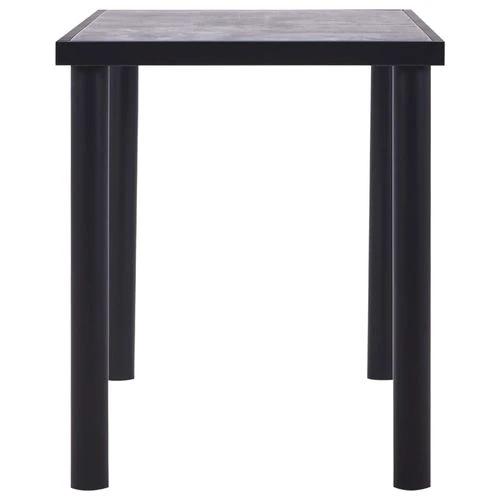 vidaXL Dining Table Black and Concrete Grey 120x60x75 cm MDF by vidaXL