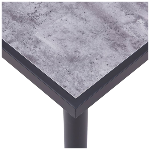 vidaXL Dining Table Black and Concrete Grey 120x60x75 cm MDF by vidaXL