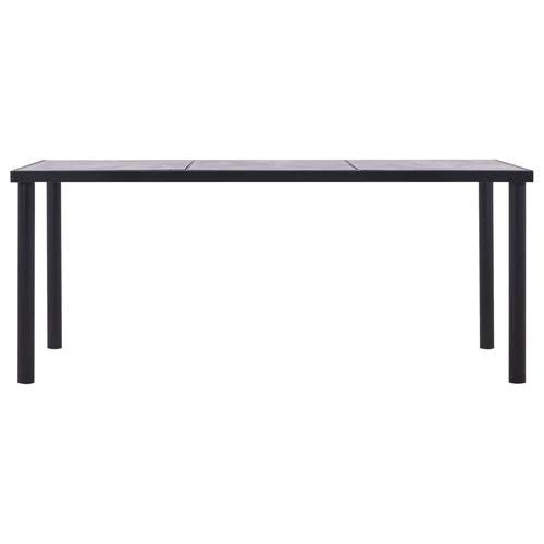 vidaXL vidaXL Dining Table Black and Concrete Grey 120x60x75 cm MDF -