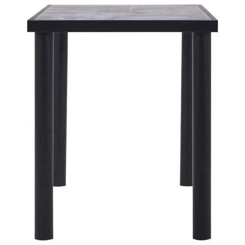vidaXL vidaXL Dining Table Black and Concrete Grey 120x60x75 cm MDF -