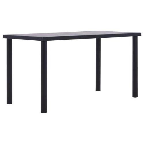 vidaXL vidaXL Dining Table Black and Concrete Grey 120x60x75 cm MDF -