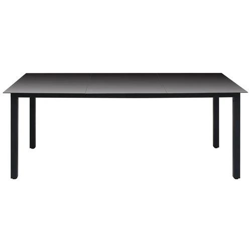 vidaXL Garden Table Black 80x80x74 cm Aluminium and Glass by vidaXL
