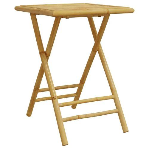 vidaXL Folding Garden Table 45x45x45 cm Bamboo by vidaXL