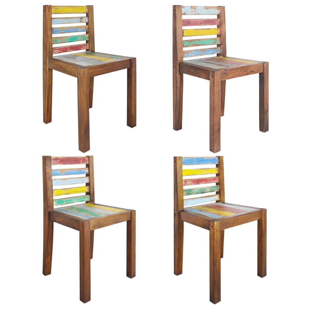 vidaXL Dining Chairs 2 pcs Solid Reclaimed Wood by vidaXL
