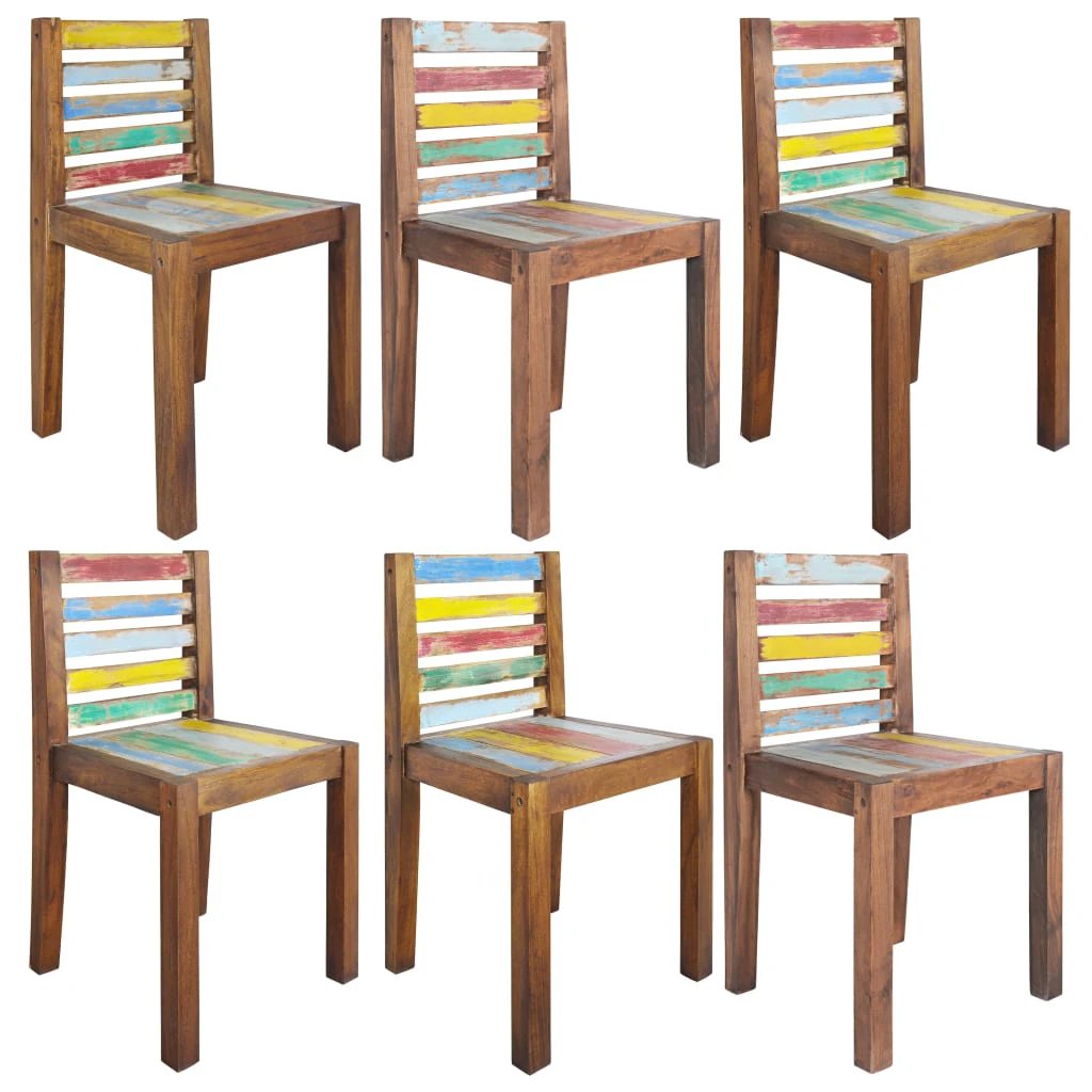 vidaXL Dining Chairs 2 pcs Solid Reclaimed Wood by vidaXL