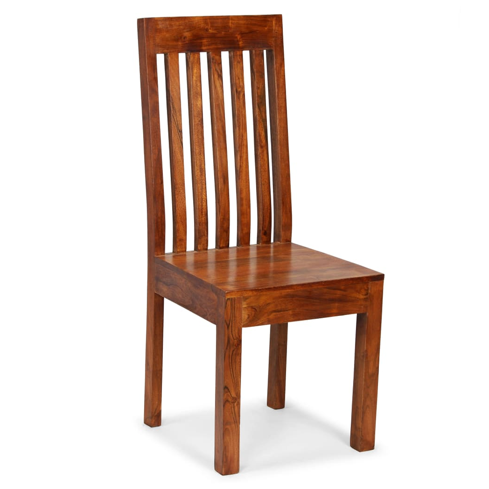 vidaXL vidaXL Dining Chairs 4 pcs Solid Wood with Sheesham Finish Modern -
