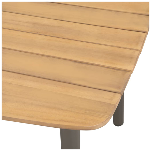 vidaXL Garden Table 80x80x72cm Solid Acacia Wood and Steel by vidaXL
