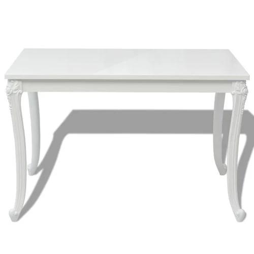 vidaXL vidaXL Dining Table 80x80x76 cm High Gloss White -